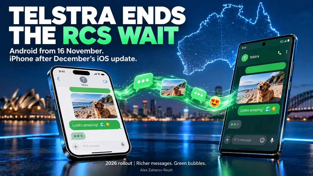 Telstra ends Australia's RCS wait: Android from 16 November, iPhone after iOS update