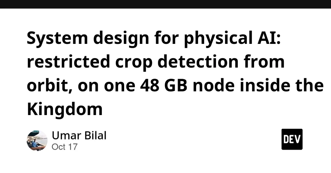 Open architecture monitors restricted crops from orbit on one L40S node