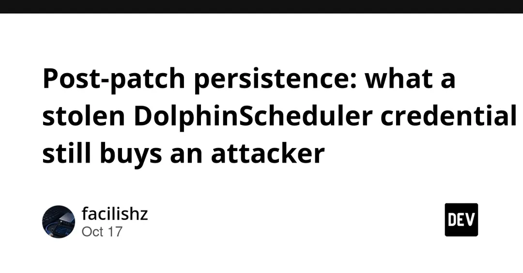 DolphinScheduler 3.4.3 patch leaves stolen credentials valid