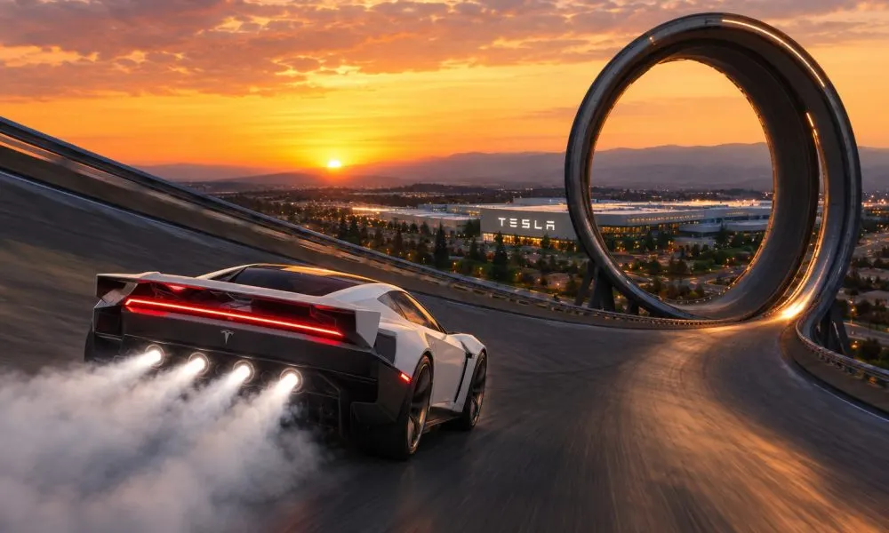 Musk: Tesla Roadster to get autonomous stunt mode and looping track in Texas