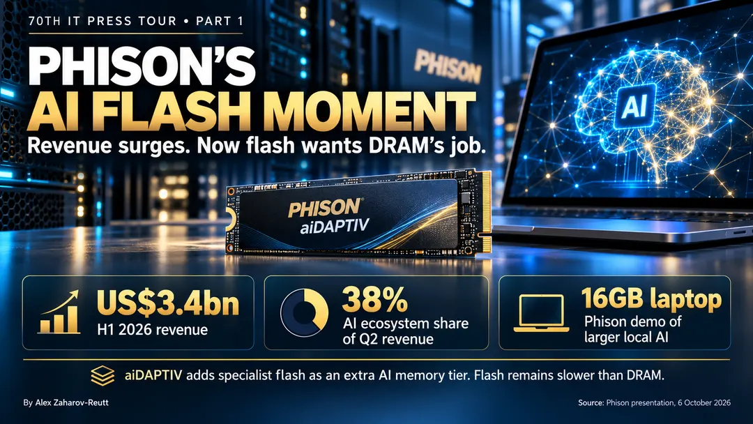 Phison's half-year revenue hit 147% of its entire 2025 total on AI demand