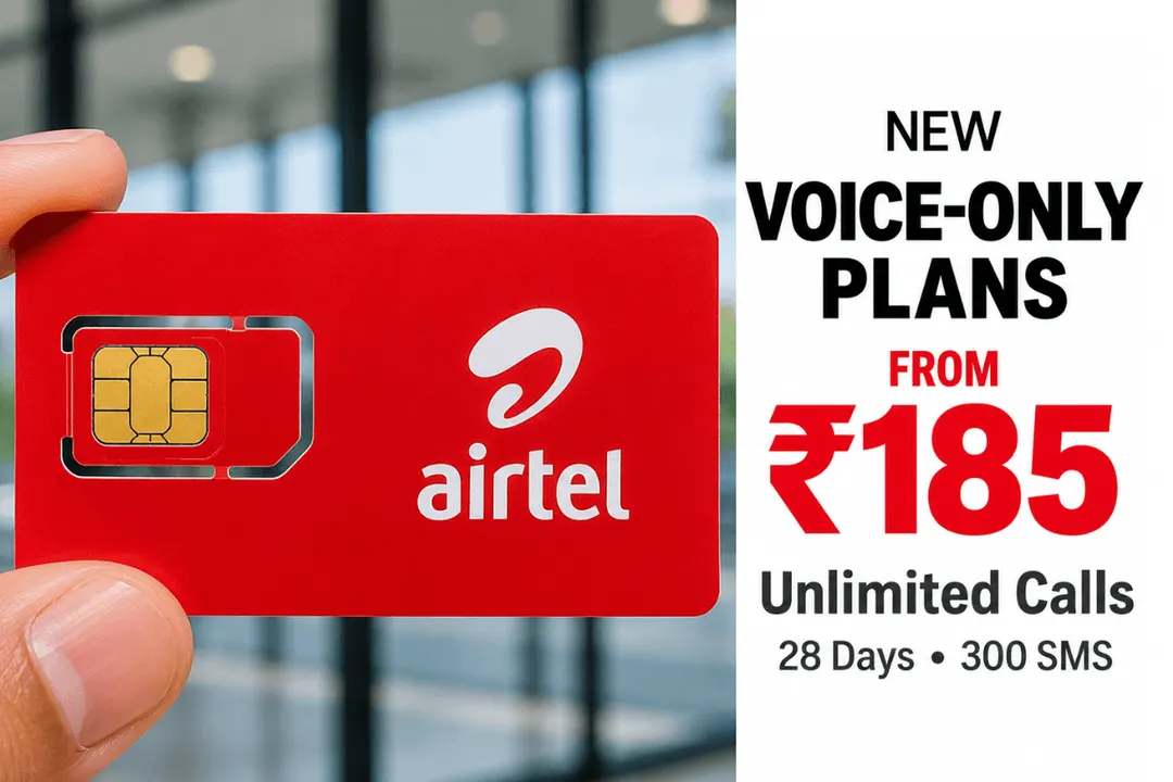 Airtel Becomes First Telco to Launch Voice-Only Plans Under New TRAI Rules