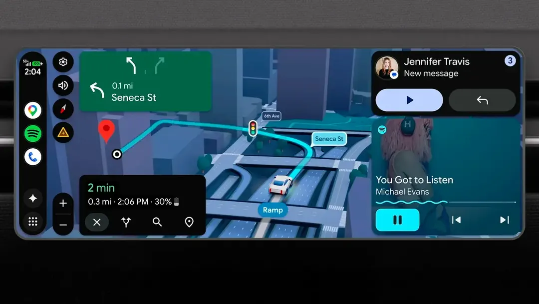 Android Auto 18.0 stable adds Samsung tiles, Work Profile and Cielo animations