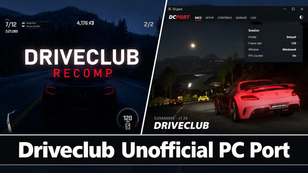 Driveclub runs natively on PC with 4K, DLAA via recompilation