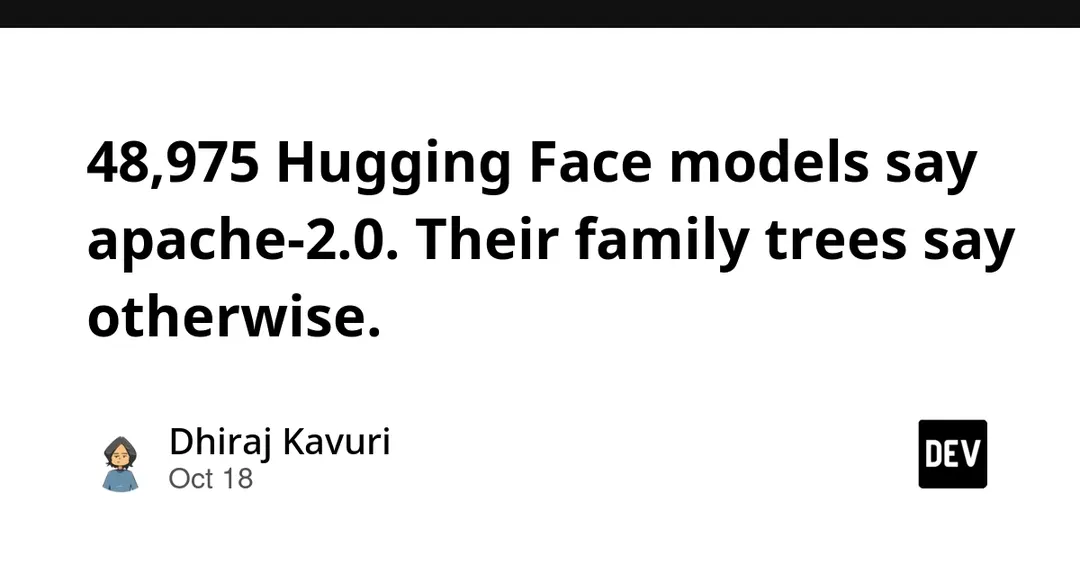 48,975 Hugging Face models claim apache-2.0 despite restricted ancestors