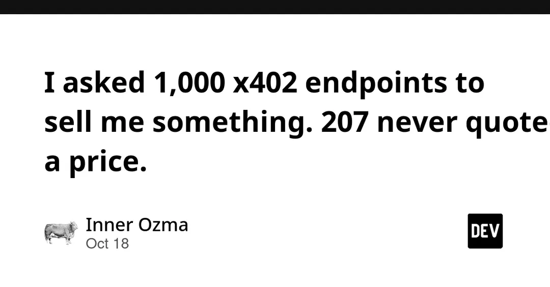 Audit of 1,000 x402 endpoints: 207 never quoted a price