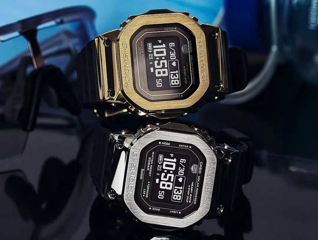 Casio's gold G-SHOCK GM-H5600-9 adds heart rate tracking