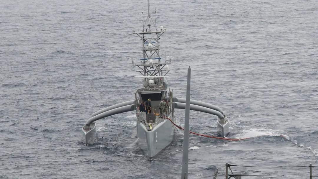 US Navy deploys first carrier strike group with a large drone ship