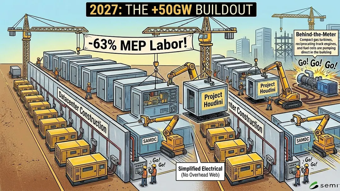 SemiAnalysis: 50GW+ of data center capacity to come online in 2027