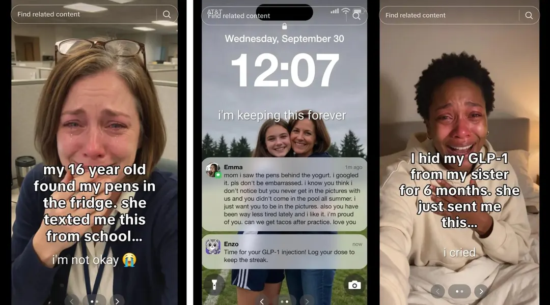 GLP-1 apps market themselves with sobbing AI-generated women on TikTok