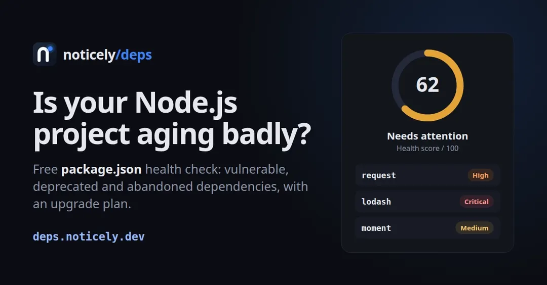 18 of 26 Node.js starters ship unfixable high-severity flaws