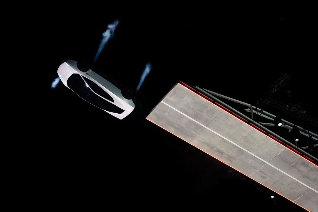 The physics behind Tesla Roadster 2's wall drive and short flight