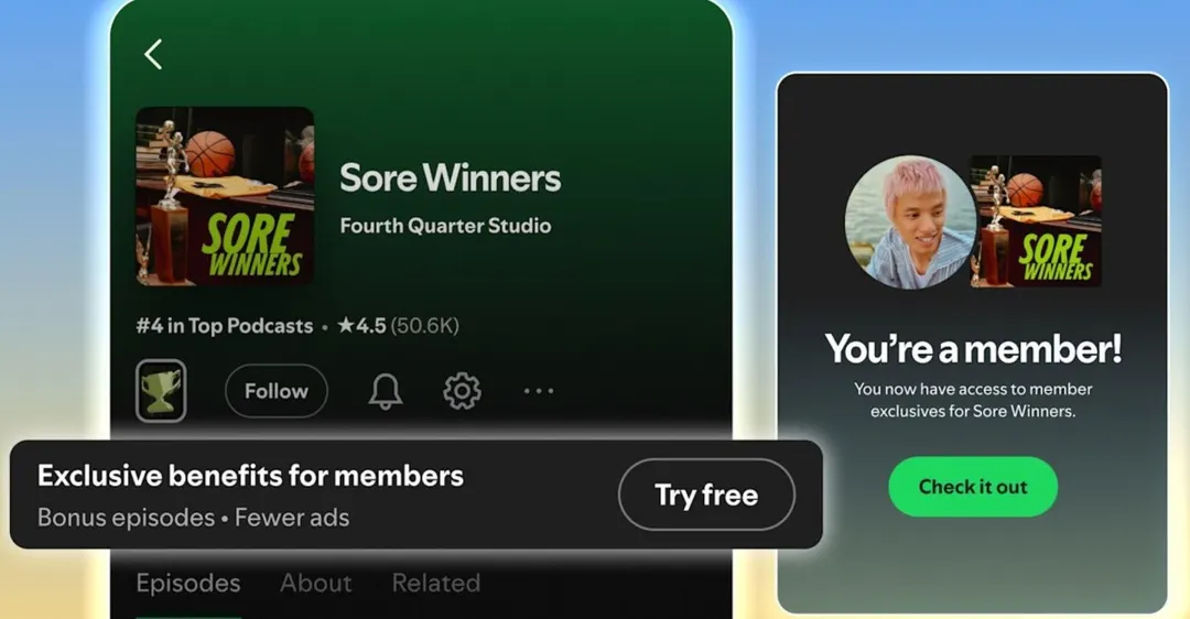Spotify launches paid podcast memberships in 34 regions