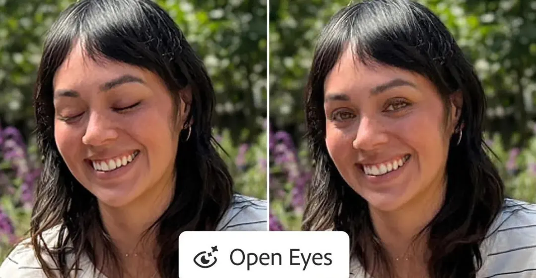 Adobe Lightroom mobile can now open closed eyes with a single tap