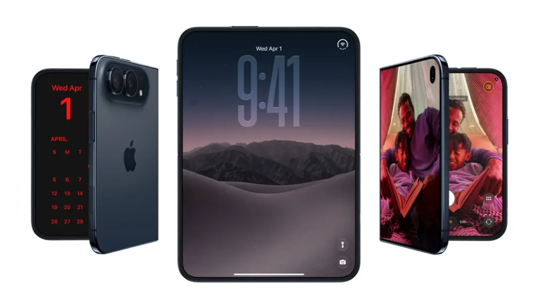iPhone Duo display feels soft above the hinge and can wrinkle