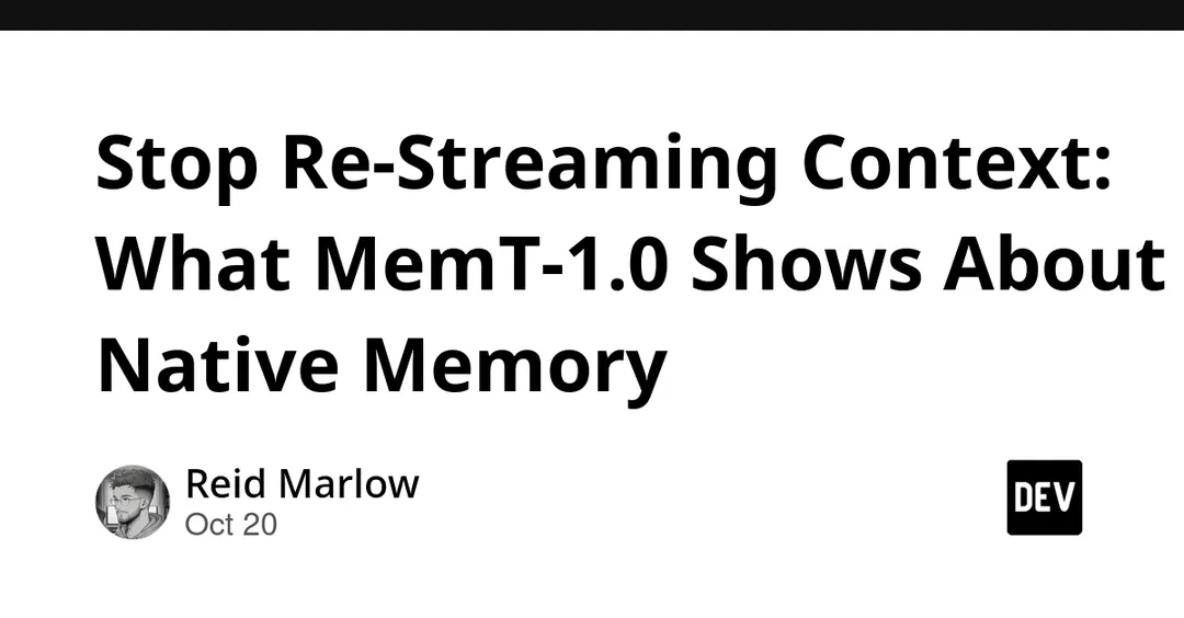 MemT-1.0 brings native memory into the model, delivering 1.86x faster inference