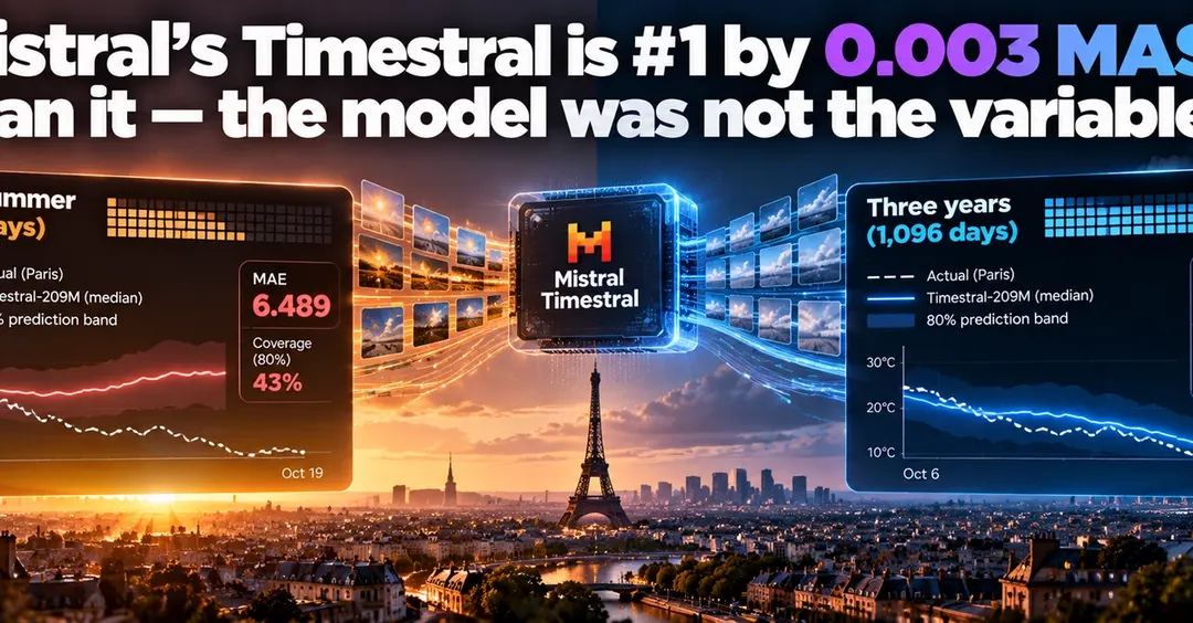 Test: Mistral Timestral forecast quality hinges on context length, not model size