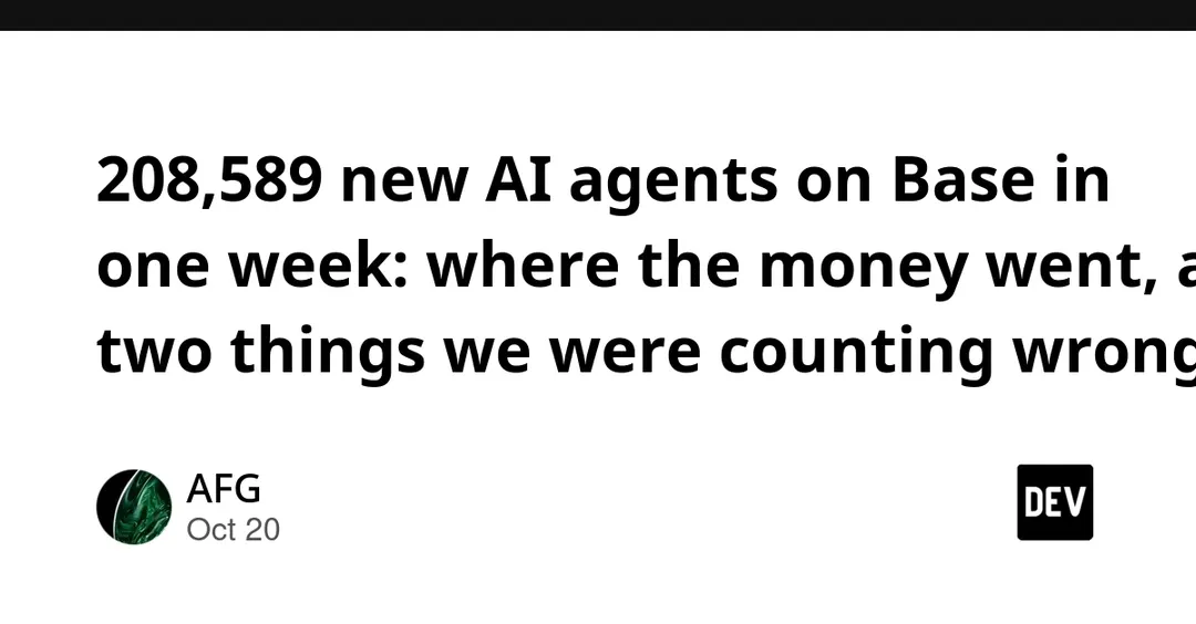 208,589 new AI agents registered on Base in one week