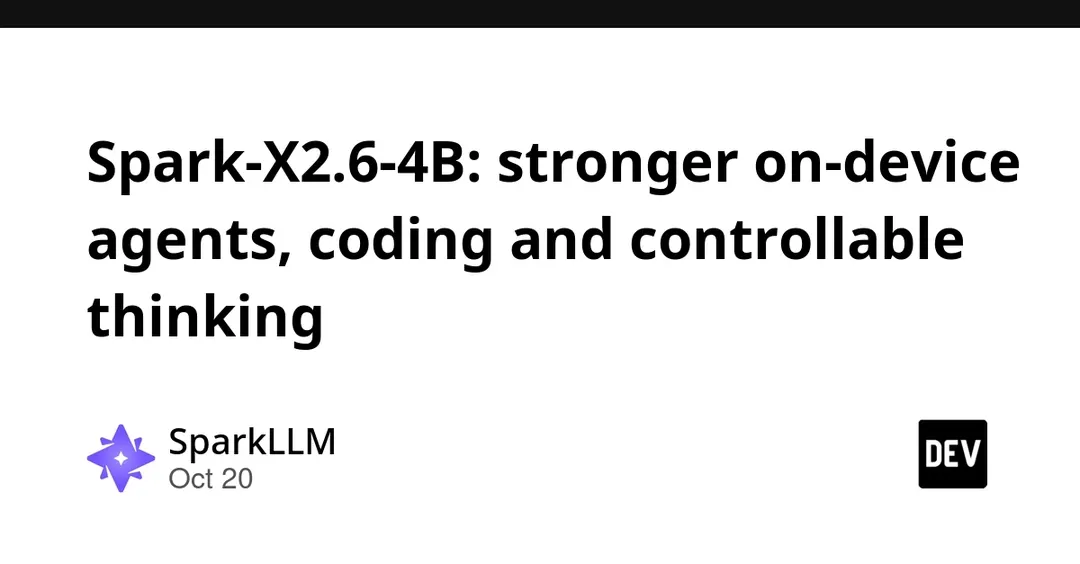 Spark-X2.6-4B brings stronger on-device agents and coding