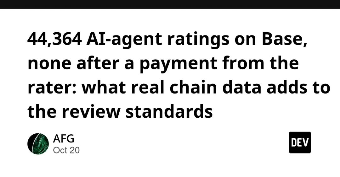 Only 0.147% of AI-agent ratings on Base are backed by a real payment