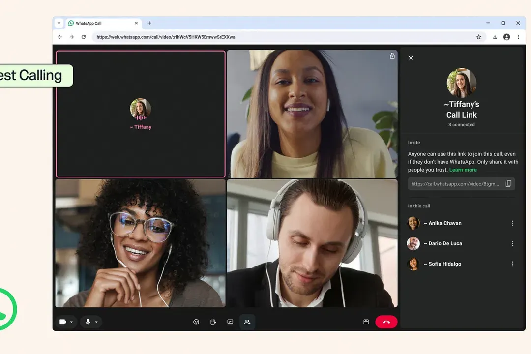 WhatsApp launches account-free guest calls
