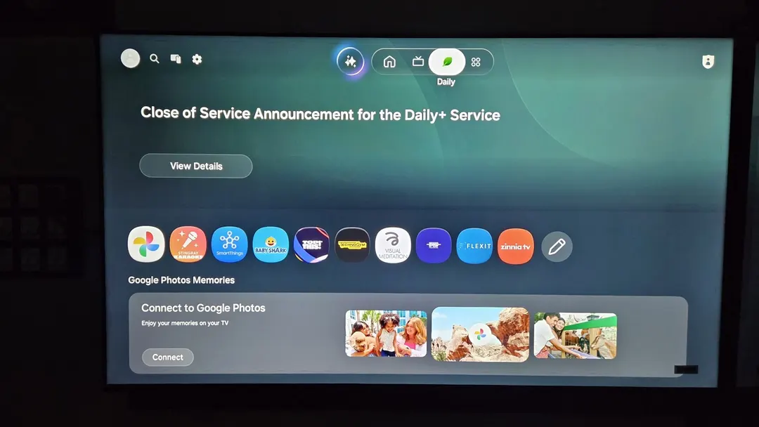 Samsung is shutting down its Daily Plus smart TV hub on October 30