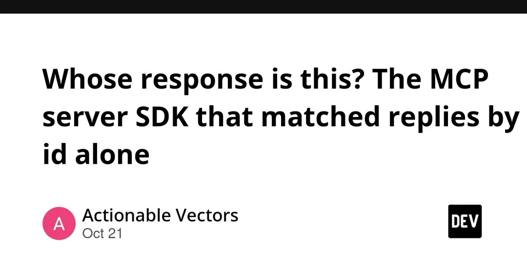 MCP server SDK flaw leaked one client's replies to another via JSON-RPC id