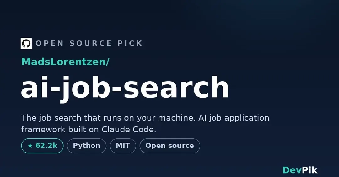 Open-source AI job search framework hits 62K GitHub stars