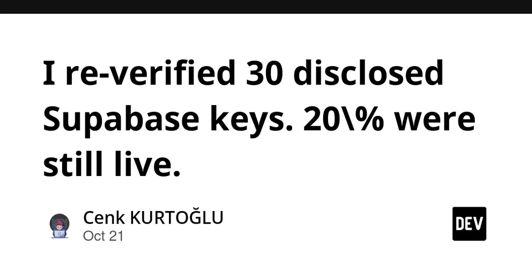 Audit: 20% of disclosed Supabase keys were still live