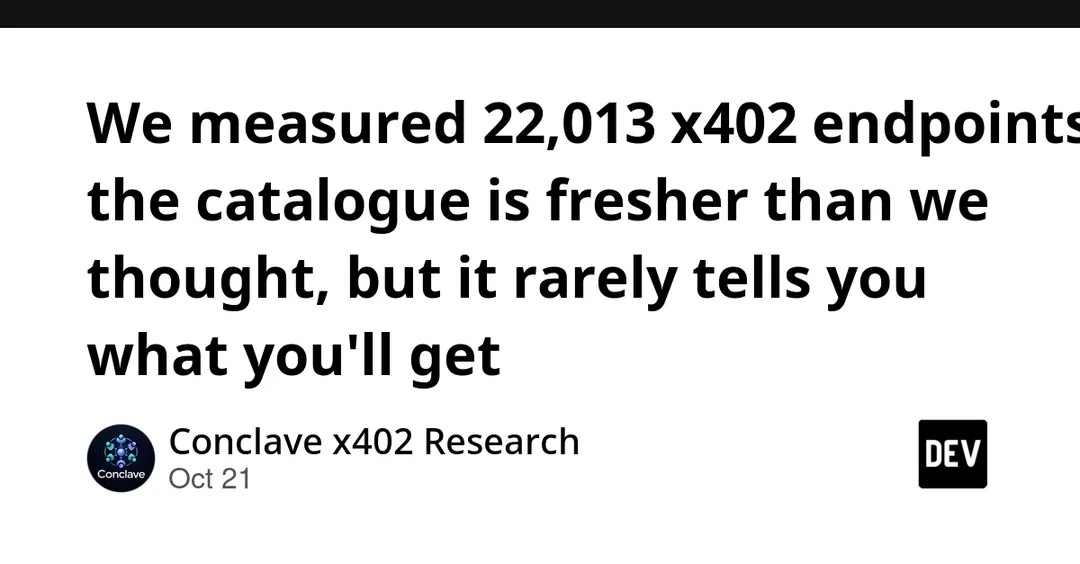 Audit of 22,013 x402 endpoints: catalogue is ~90% accurate but rarely describes output