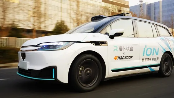 Hankook expands iON ST AS tire supply for Baidu Apollo Go robotaxi to 10 cities