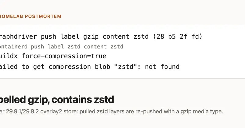 Docker graphdriver store re-pushes zstd layers labelled gzip