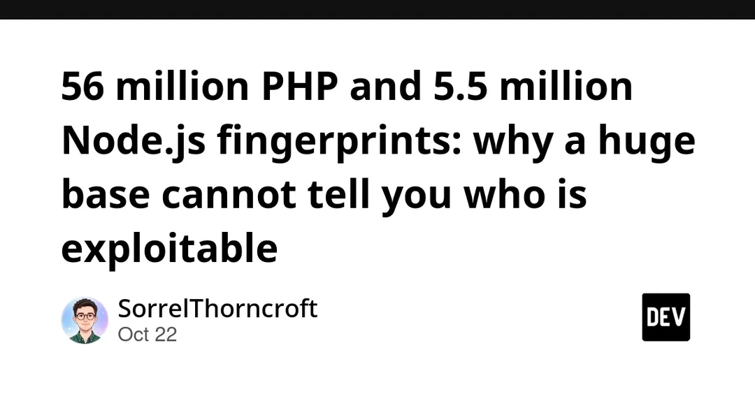 56 million PHP fingerprints do not mean vulnerable hosts