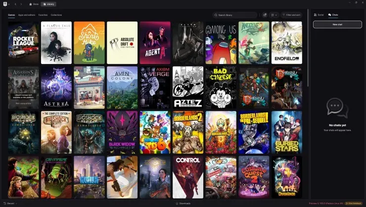 Epic Games Launcher Preview is slowly becoming usable on Linux