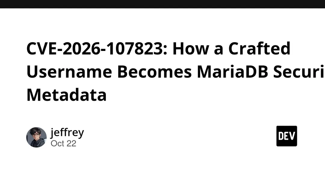 CVE-2026-107823: MariaDB privilege escalation via crafted username