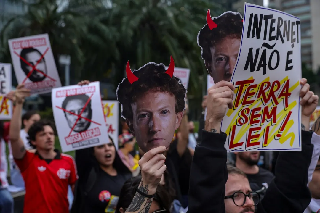 Hundreds protest at Meta's São Paulo office over Brazil election interference