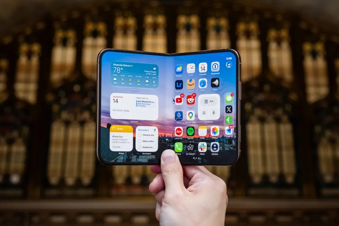 Peeling iPhone Duo's matte layer reveals uneven inner display