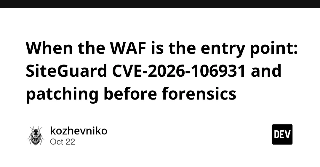 SiteGuard CVE-2026-106931: root-level RCE in a WAF, exploited in the wild