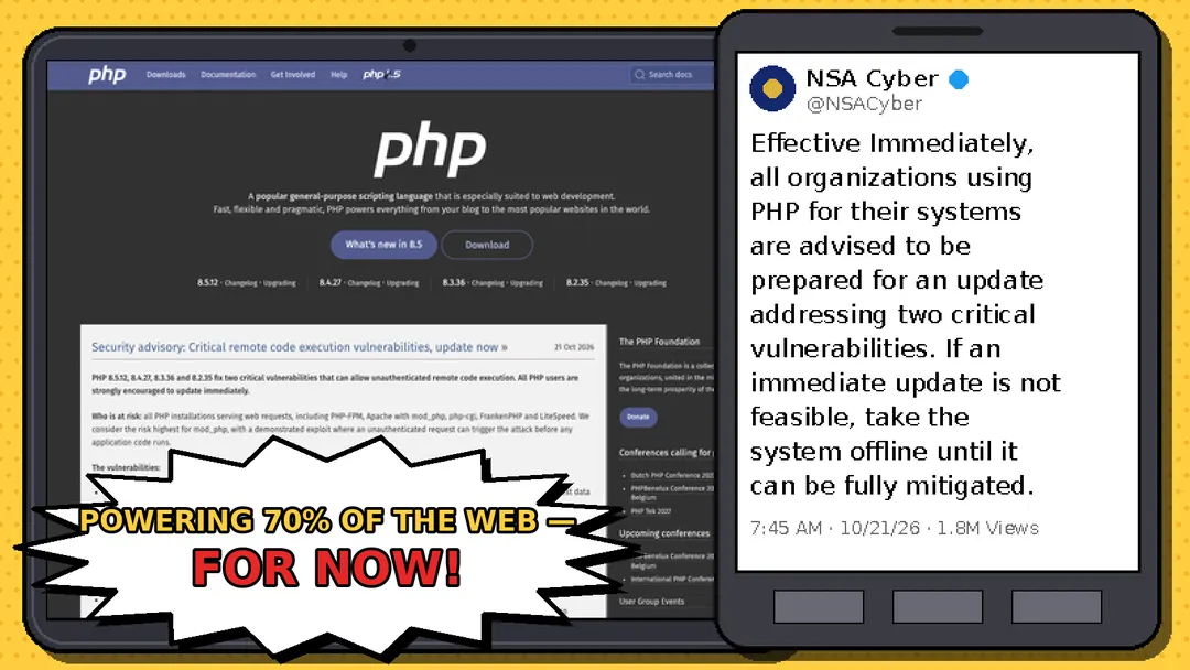 NSA urges immediate PHP patching as AI-found PHP2Shell flaws hit ~70% of the web