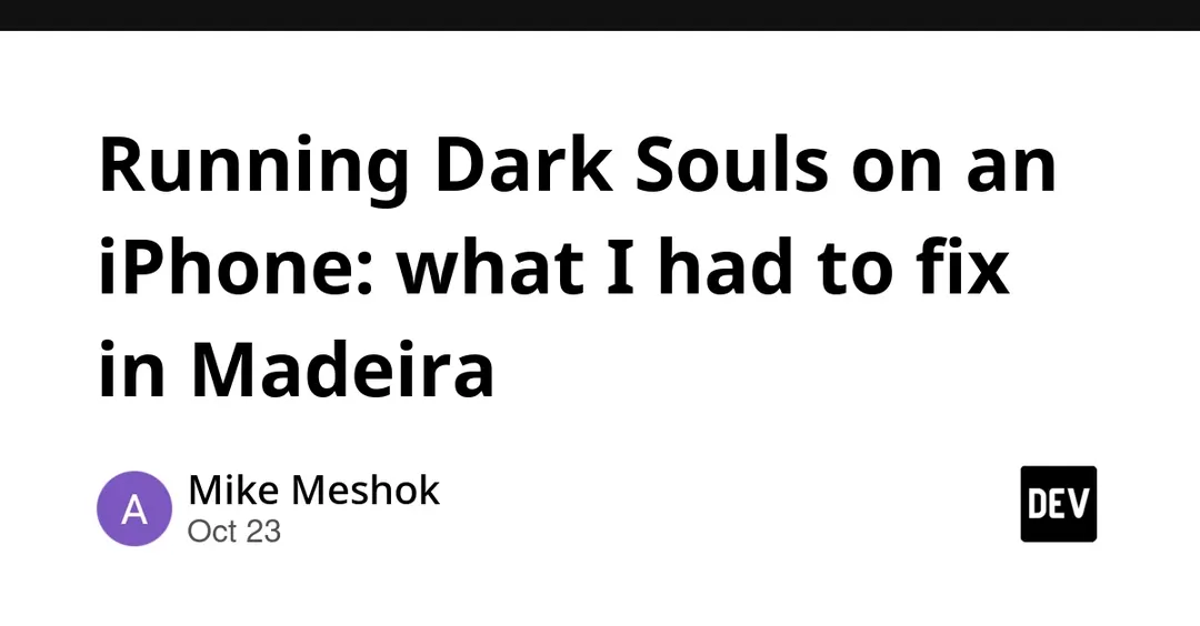Enthusiast runs Dark Souls on iPhone via Madeira emulator