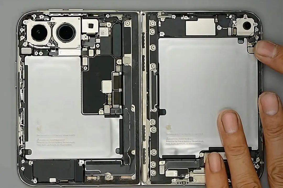 iPhone Duo teardown reveals dual batteries and glossy crease under matte film