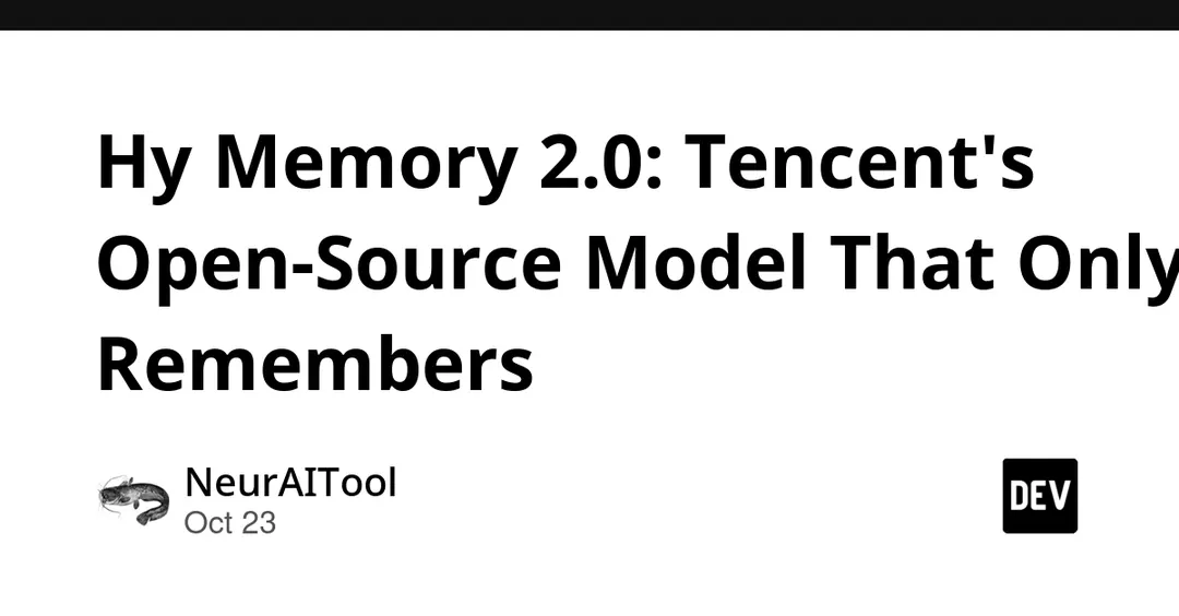 Tencent open-sources Hy Memory 2.0 for AI agent memory