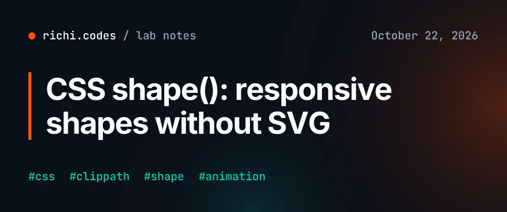 CSS shape() reaches Baseline: responsive shapes without SVG