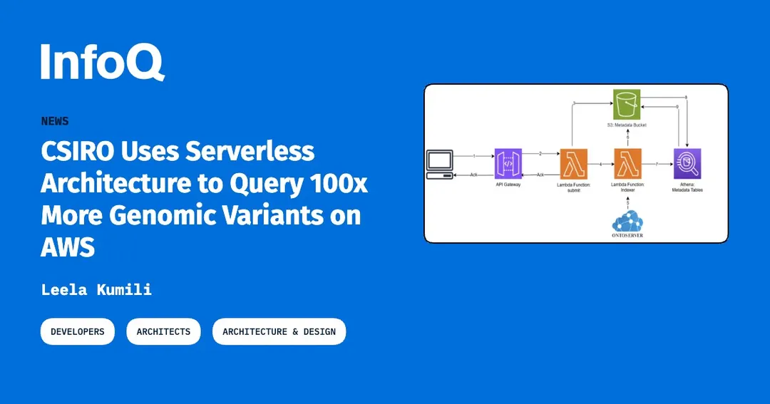 CSIRO builds serverless architecture to query 100x more genomic variants on AWS