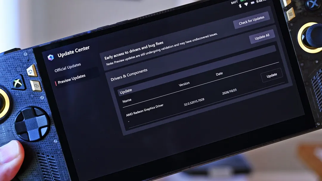 AMD FSR 4.1 beta drivers roll out for Xbox Ally, Ally X and Ally X20