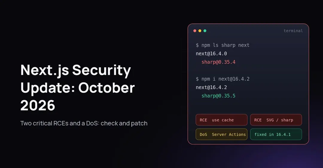 Next.js patches two critical RCEs and a Server Actions DoS