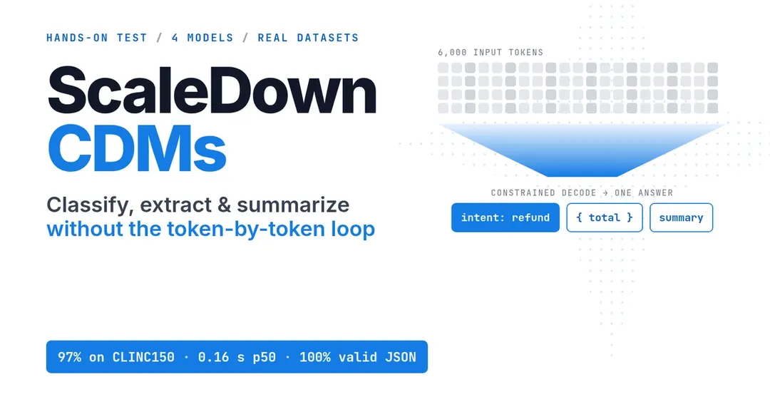 ScaleDown CDMs tested: cheap classify, extract and summarize models