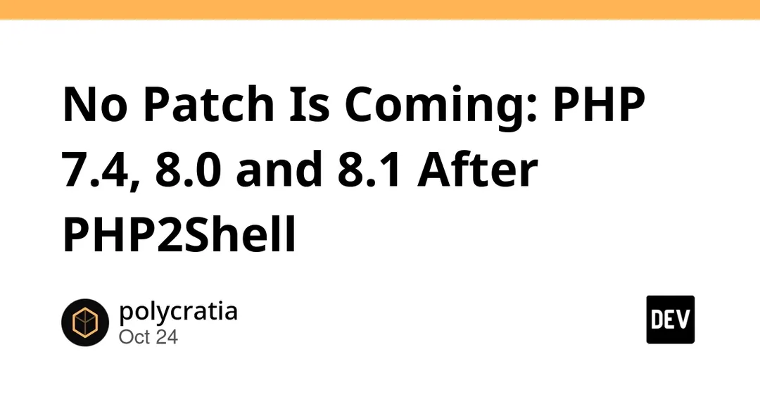 No patches for PHP 7.4, 8.0 and 8.1 against critical RCEs