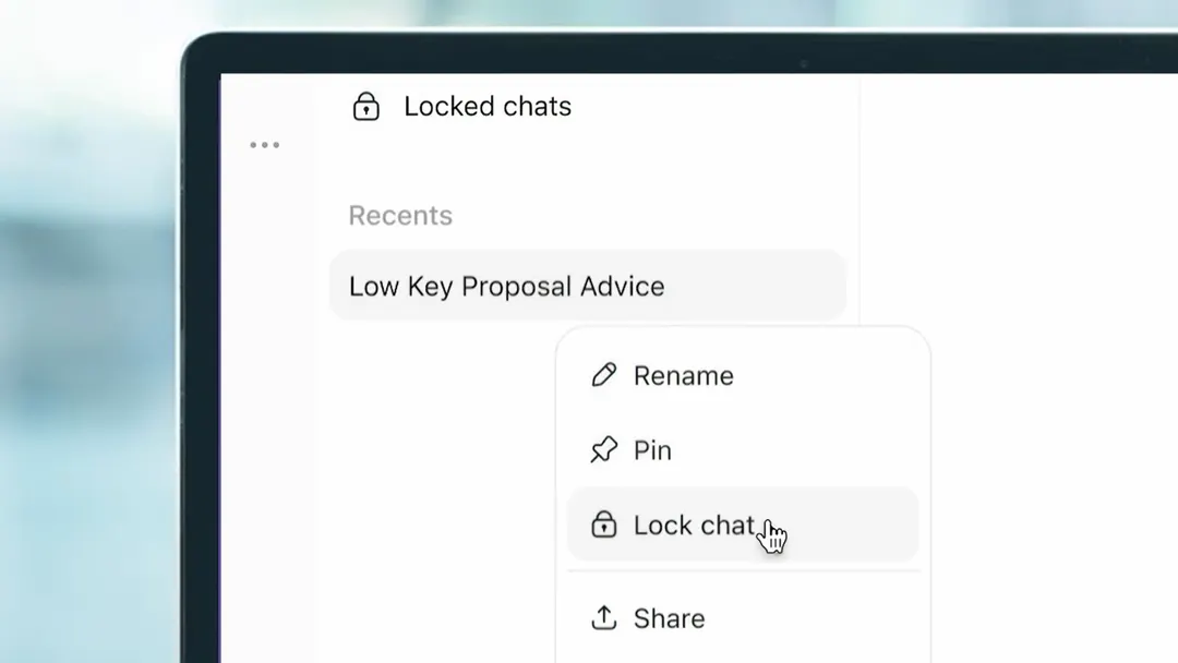ChatGPT Locked Chats adds PIN and biometrics, with privacy caveats