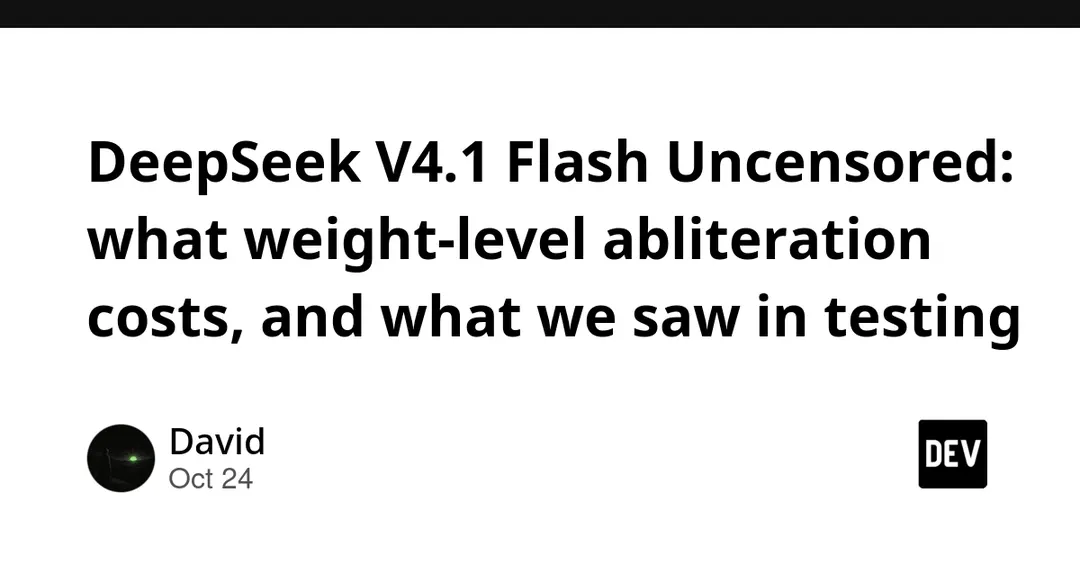 DeepSeek V4.1 Flash Uncensored: weight-level abliteration and test results